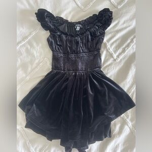 Urban Outfitters Black Velvet Romper